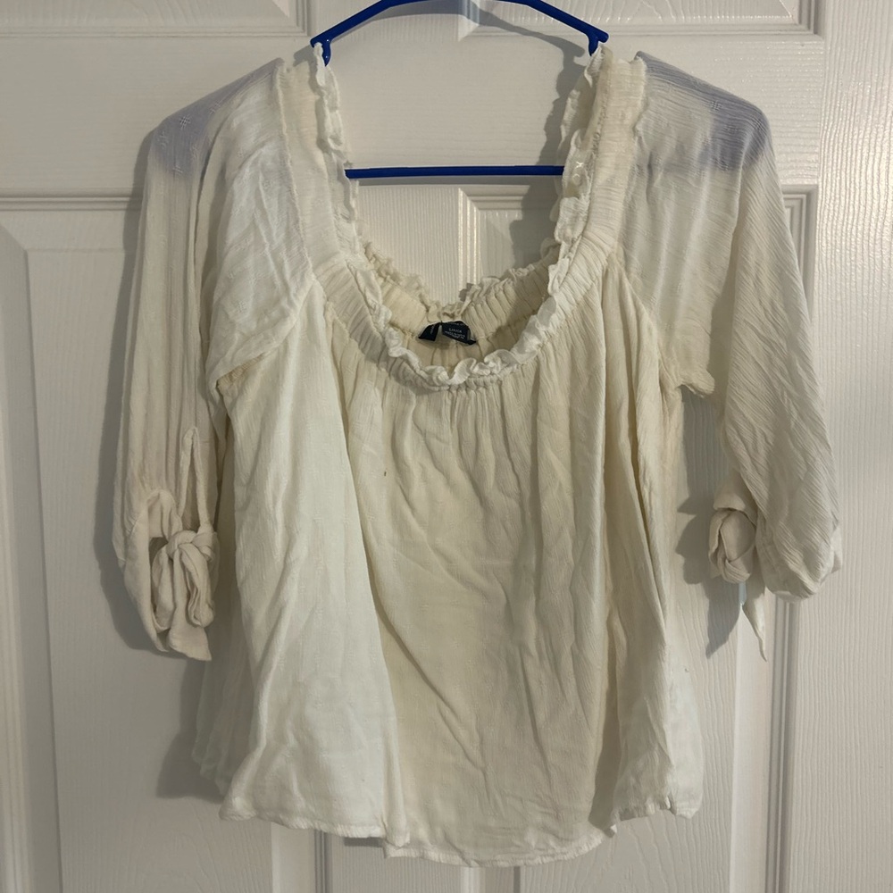 Cream Women's Top